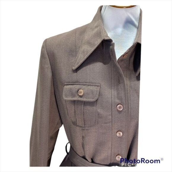 Xin Xin Trench Coat Beige Size M Vintage - Picture 7 of 13